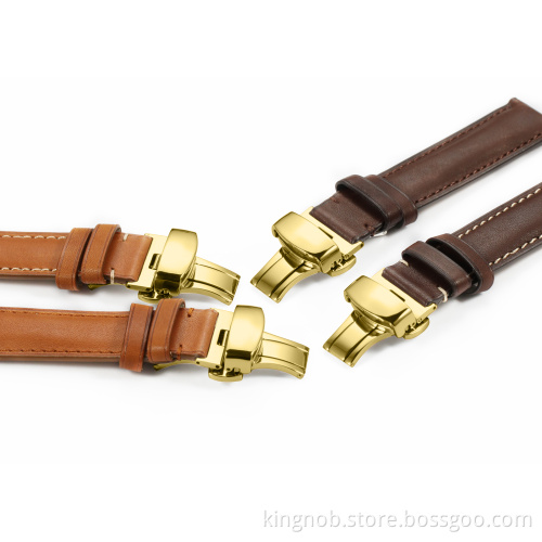 18mm to 22mm Soft Handmade France Calf Leather Strap Watch Band